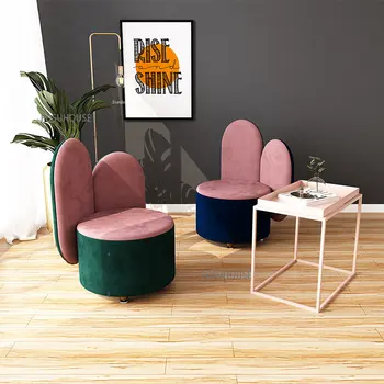 Скандинавский стул для гостиной со спинкой для домашнего использования, Одноместный диван-кресло, Мебель для гостиной в маленькой квартире, Диван-кресло с откидной спинкой 6