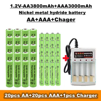 Аккумуляторная батарея типа АА + ААА, 1,2 В 3800 МАЧ / 3000 мАч, используется для продажи пультов дистанционного управления, игрушек, радиоприемников и зарядных устройств 4