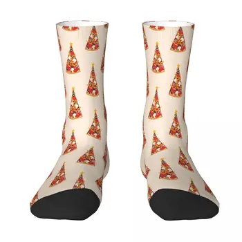 Пицца на Земле, вегетарианские носки, Мужские Женские чулки из полиэстера, Настраиваемый дизайн 9