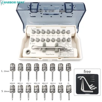 Динамометрический ключ для зубных имплантатов, храповая отвертка, инструменты для ремонта, набор ключей 14
