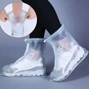 Водонепроницаемый Бахилы Силиконовый Материал Унисекс Обувь Протекторы Непромокаемые Ботинки для Дождливых Дней в помещении и на открытом воздухе Пылезащитные Нескользящие 14