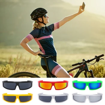Индивидуальность Эстетика 2000-х Солнцезащитные очки для верховой езды UV400 Солнцезащитные очки для спорта на открытом воздухе Модные солнцезащитные очки вогнутой формы 4