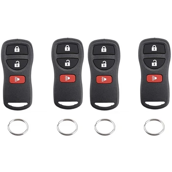 4 ключа для Nissan Frontier Murano Quest NV Pathfinder Xterra Versa автомобильный пульт дистанционного управления без ключа для KBRASTU15