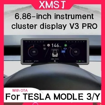 Новейшая модель 3-дюймового мини-экрана H6, комбинация приборов, спидометр, индикаторы приборной панели для Tesla 2017-2023 14