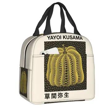 Yayoi Kusama Pumkin Forever bolsa de almuerzo aislada para acampar, viaje, arte abstracto, fiambrera térmica portátil, mujeres y