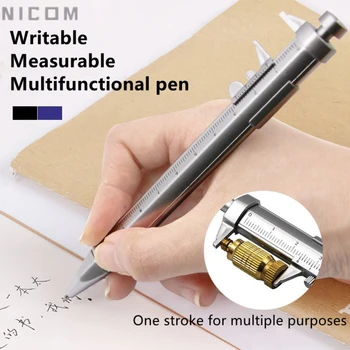 Пластиковая Шариковая ручка с нониусным штангенциркулем, Универсальные инструменты для студентов, 0-100 мм, Маленькие Креативные Подарки 15