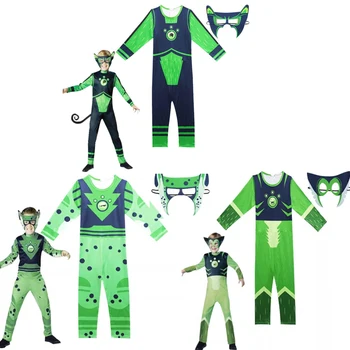 Карнавальный костюм Wild Kratts для мальчиков, костюмы COS на Хэллоуин, детские комбинезоны, необычная карнавальная одежда для вечеринок с маской для детей