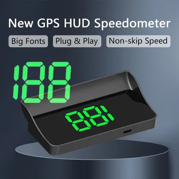 Автомобильный OBD2 GPS Головной дисплей, Проектор на лобовое стекло, Цифровой автомобильный Спидометр КМ / Ч, Аксессуары для Автоэлектроники 16