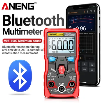 ANENG V05B Digital 6000 Отсчетов, профессиональный аналоговый мультиметр переменного/постоянного тока, мини-тестеры напряжения True RMS Bluetooth Multimetro 14