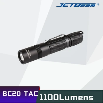 Фонарик JETBEAM BC20 TAC, перезаряжаемый 1100 ЛМ, светодиодный магнит Cree XP-L HI на хвосте с аккумулятором 18650, портативный фонарь