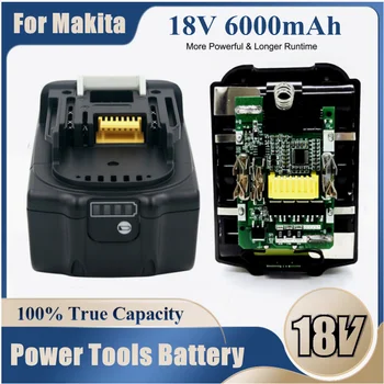 для Makita 18V 6000mAh перезаряжаемый электроинструмент с заменой сбалансированного литий-ионного аккумулятора BMS LXT BL1860B BL1860 1