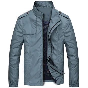 Весенне-осенние мужские куртки, модная повседневная куртка-бомбер, пальто, приталенное пальто, мужская брендовая одежда, бейсбольная верхняя одежда, однотонное пальто 7