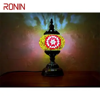 Настольная лампа RONIN в стиле ретро, Экзотическая Романтическая Креативная Светодиодная Настольная лампа для дома, Гостиной, спальни, Прикроватной тумбочки. 8