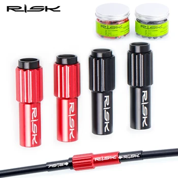 RISK 2 шт./упак. 4 мм MTB Дорожный велосипед, Встроенный кабель для регулировки, адаптер, Регулировочный винт, болт, Трос тормоза переключения передач 1