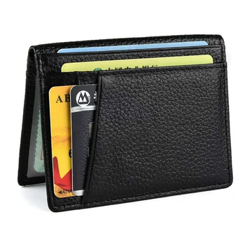 Супер Тонкий мягкий кошелек из натуральной кожи Мини-кошелек для кредитных карт, держатели для карт, мужской кошелек Тонкий Маленький 4