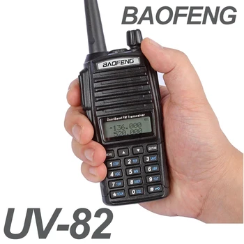 портативная рация baofeng uv-82 двухдиапазонная VHF/UHF 136-174/400-520 МГц Двойной PTT 5 Вт ham двухстороннее радио uv82 FM Ttransceiver UV 82 7
