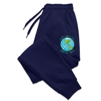 Мужские брюки с логотипом экологического Дня Земли, нарисованным вручную, мужские мужские брюки 13
