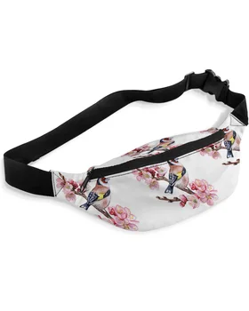 Весенний цветок Животное Птица Поясные сумки Сумка через плечо унисекс сумка-мессенджер повседневная модная поясная сумка для женщин 3
