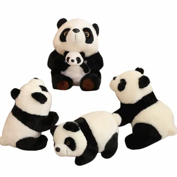 Новые Милые Креативные Панда для мамы и Сына, Сидящие сбоку, Удобные плюшевые игрушки, Успокаивающие куклы, подарки на День рождения для девочек и детей 2
