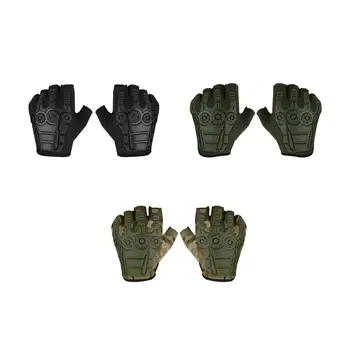 Перчатки на половину Пальца Портативные Противоударные Износостойкие Перчатки Без Пальцев для Женщин Мужчин Взрослых Поднятие Тяжестей Кемпинг Скалолазание 6