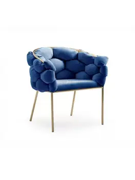 Роскошное кресло для переодевания Nordic light, кресло для макияжа с непринужденной спинкой, простой ресторанный стул для постмодернистской креативной дизайнерской кухни 12