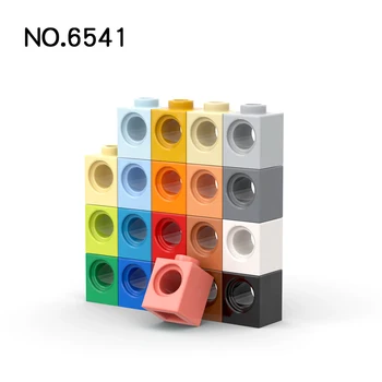 10 шт./лот 6541 кирпич 1 x 1 с отверстием, совместимые модели строительных блоков, Сборка кирпичей, обучающая игрушка для детей, подарок своими руками 5