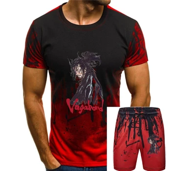Ретро футболка Vagabond с японским аниме для мужчин, футболки с коротким рукавом отличного дизайна 15