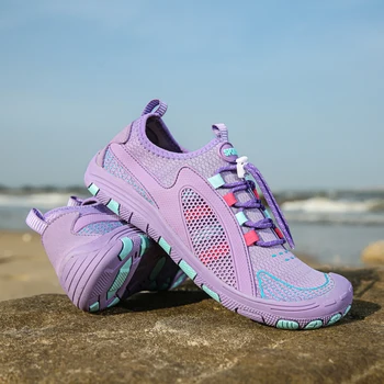 2023 Женская обувь для босиком, Летняя быстросохнущая пляжная водная обувь, пара водных кроссовок, уличная обувь для фитнеса, велоспорта, мужская обувь 16
