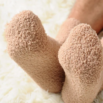Мужские утепленные носки, зимние коралловые бархатные носки, мужские теплые носки из домашнего утолщенного бархата, носки для сна, мужские носки до середины икры 6