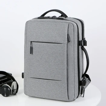 Рюкзак для ноутбука, водонепроницаемый, большой емкости, износостойкий, многослойный, многофункциональный, USB-зарядка для офисных поездок