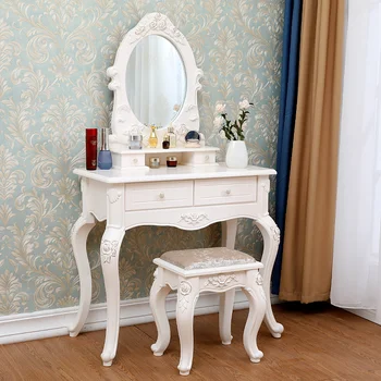 Очаровательный Роскошный Туалетный столик для белой спальни для макияжа Классический Туалетный столик Европейская Мебель для спальни в скандинавском стиле Tocador Maquillaje 12