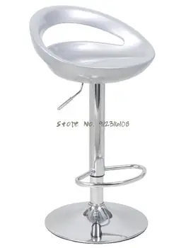 Классический барный стул с подъемным механизмом, простой барный стул с высокой спинкой, европейский барный стул, вращающийся стул кассира 15
