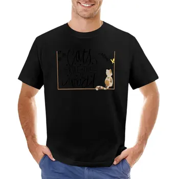 Летние топы с топовой футболкой CAT, эстетичная одежда, черные футболки, мужская одежда, футболки для мужчин 1