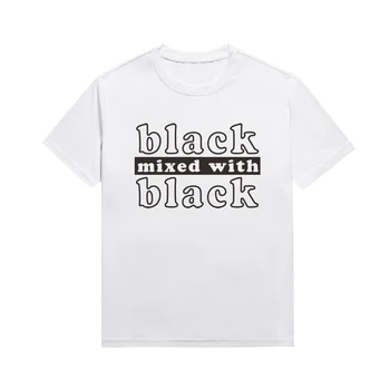 Черная женская футболка со слоганом, повседневные хлопковые топы, Меланиновая эстетическая одежда, футболка на заказ 2