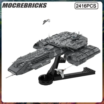 Серия Space War MOC Deep Space Carrier Battleship Сборка строительных блоков Модельный набор Детские игрушки Рождественские подарки 6