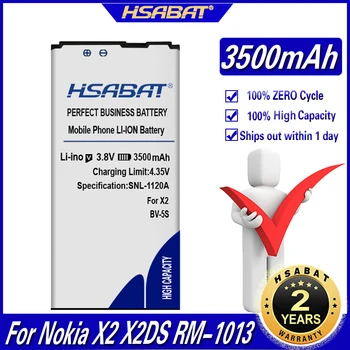 Литий-ионный аккумулятор HSABAT 3500mAh BV 5S BV-5S для Nokia X2 X2DS RM-1013 1013 X + X Plus 10