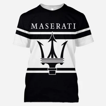 Мужская футболка с 3D-принтом, топ Maserati Motorsport, футболка с круглым вырезом, модная повседневная мужская женская футболка Harajuku с короткими рукавами 4