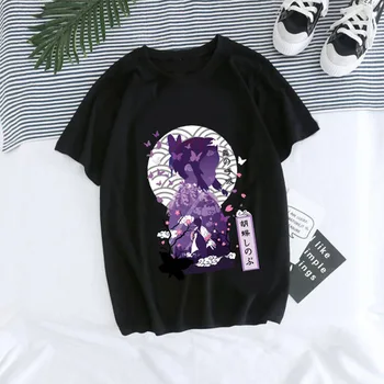 Новые рубашки Demon Slayer Kochou Shinobu, футболки Kimetsu No Yaiba Zenitsu, Летние футболки, одежда из полиэстера 16