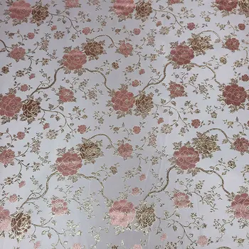Жаккардовая ткань с тиснением в виде цветка розового золота, пузырчатая ткань шириной 140 см - продается по счетчику 1