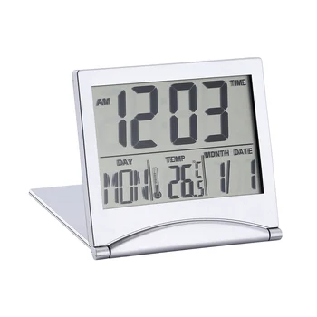 Домашний цифровой дисплей Будильники Таймер Спальня Термометр на батарейках Часы Метеостанция Измеритель температуры 3