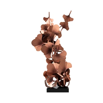 Креативная трехмерная скульптура из листьев гинкго, художественные украшения 11