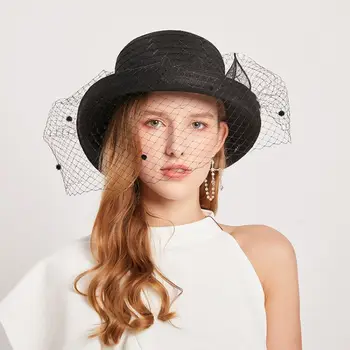 Новый летний цилиндр из рулонной сетки, модная женская шляпа, уличная шляпа с козырьком, женская солнцезащитная шляпа 9