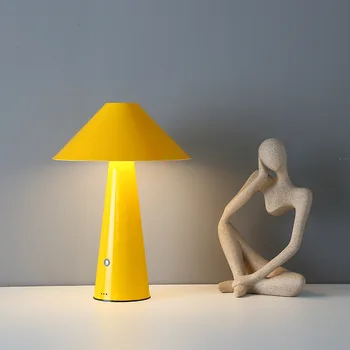 Настольная лампа Nordic Mushroom, Портативная беспроводная настольная лампа с сенсорным затемнением, Энергосберегающая Ночная лампа для защиты глаз, Прикроватная лампа 6