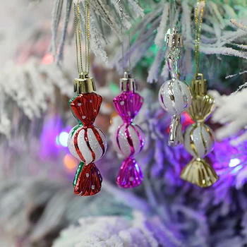 6 шт. / кор. Подвесные украшения в форме конфет, Рождественская елка, украшения своими руками, Новогодние Рождественские подарки, Рождественское украшение для дома 15