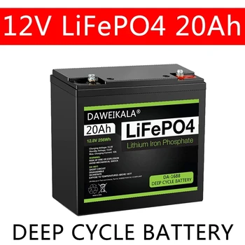 Batería recargable de fosfato de hierro y litio para niños, batería LiFePo4 de 12V, 20Ah, 12V, 24V, para Scooters, barcos, Motor 7