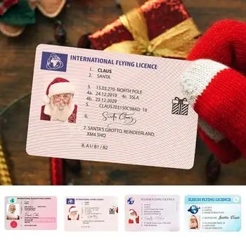 10 шт., водительские права Санта-Клауса, водительские права в канун Рождества, права на сани, рождественские подарки для детей, детей 11