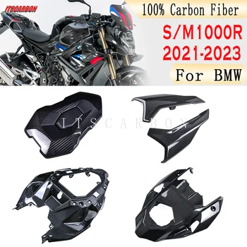 Для BMW S1000R M1000R 2021 2022 2023 + Комплекты Обтекателей Для Задней Панели Заднего Сиденья Мотоцикла из Углеродного Волокна Real 3K