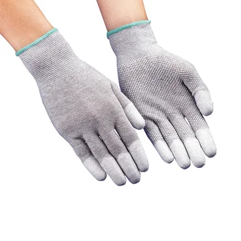 Защита Maxsharer 12 Пар Упаковочных Перчаток Промышленная Перчатка с нейлоновым покрытием ESD для пальцев