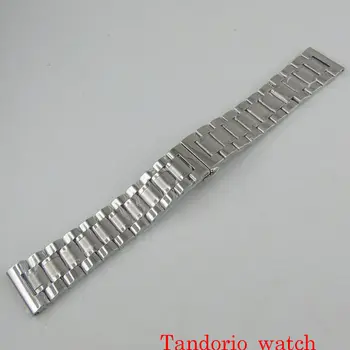 Tandorio 22 мм твердый ремешок из нержавеющей стали 316L, пряжка-бабочка, стальной ремешок, браслет, мужские ремешки для часов, запчасти для часов 11