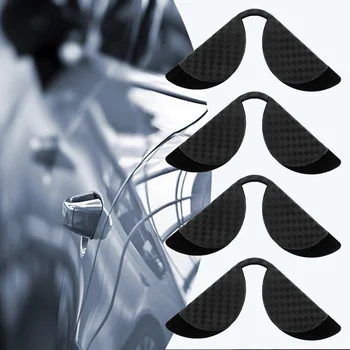 2 шт., защитная накладка на угол двери автомобиля, защита от царапин, защитная полоса из углеродного волокна, черный 2